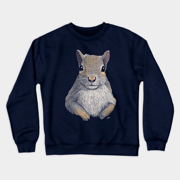 Gray Squirrel Crewneck Sweatshirt by Walking in Nature